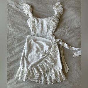 Elegant White Lace Mini Dress
